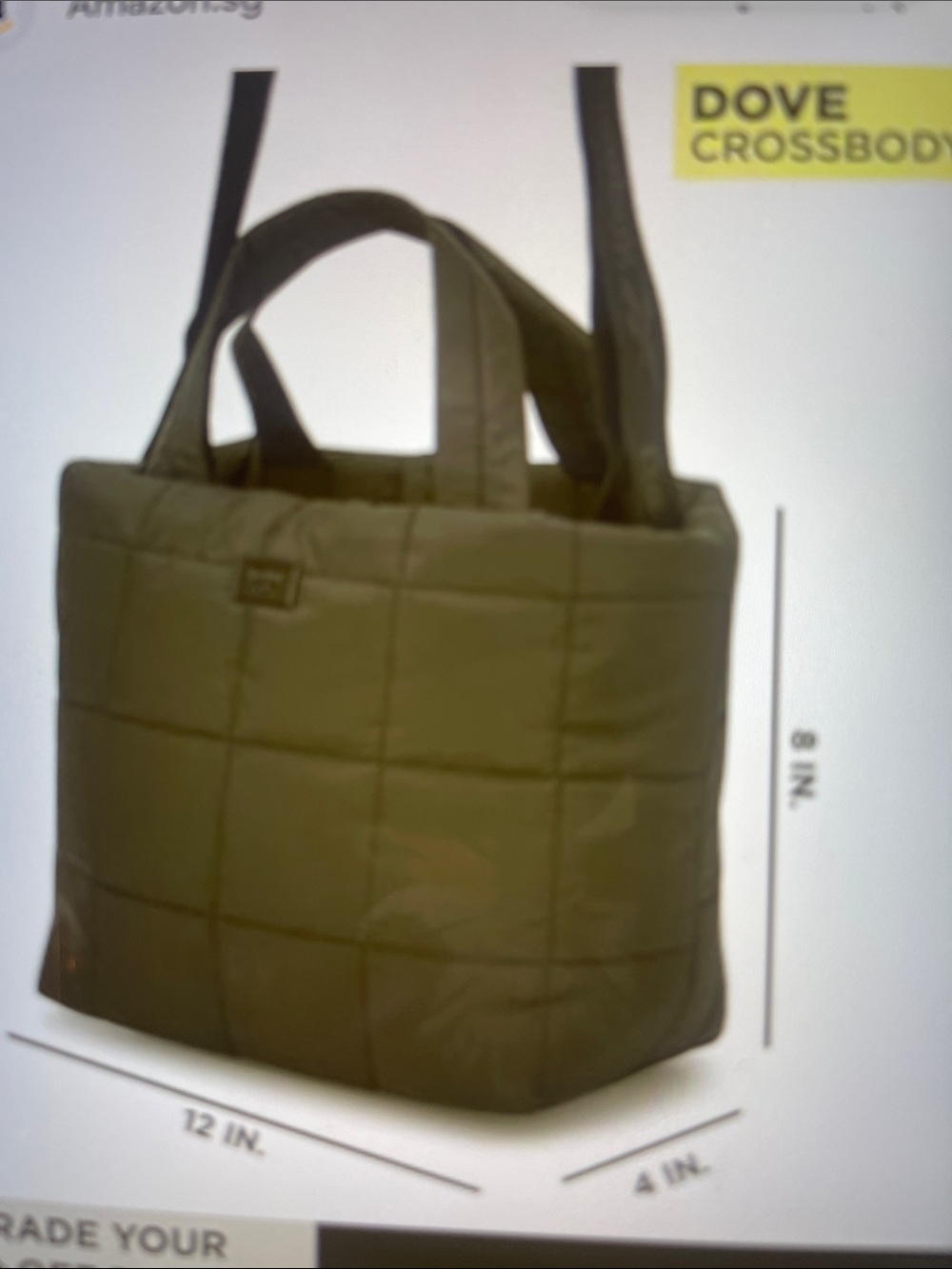 Reebok Black Quilted Strap Crossbody Bag View 2